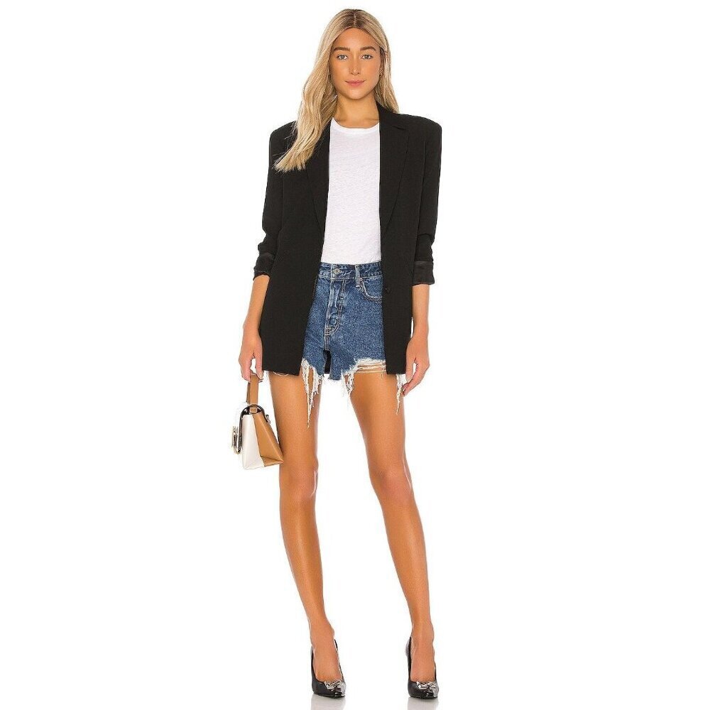 GRLFRND Helena Cut Off Jean Shorts Realness Blue Womens Size 26